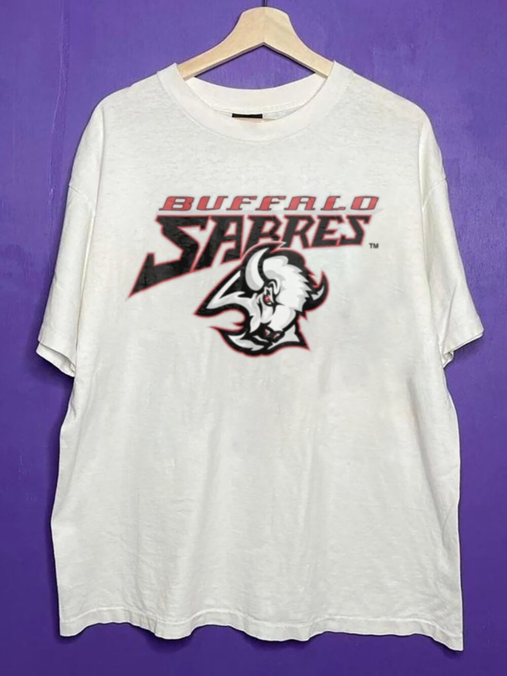 Vintage 90s Buffalo Sabres Logo Shirt, Retro NHL Buffalo Sabres Hockey Shirt Tee